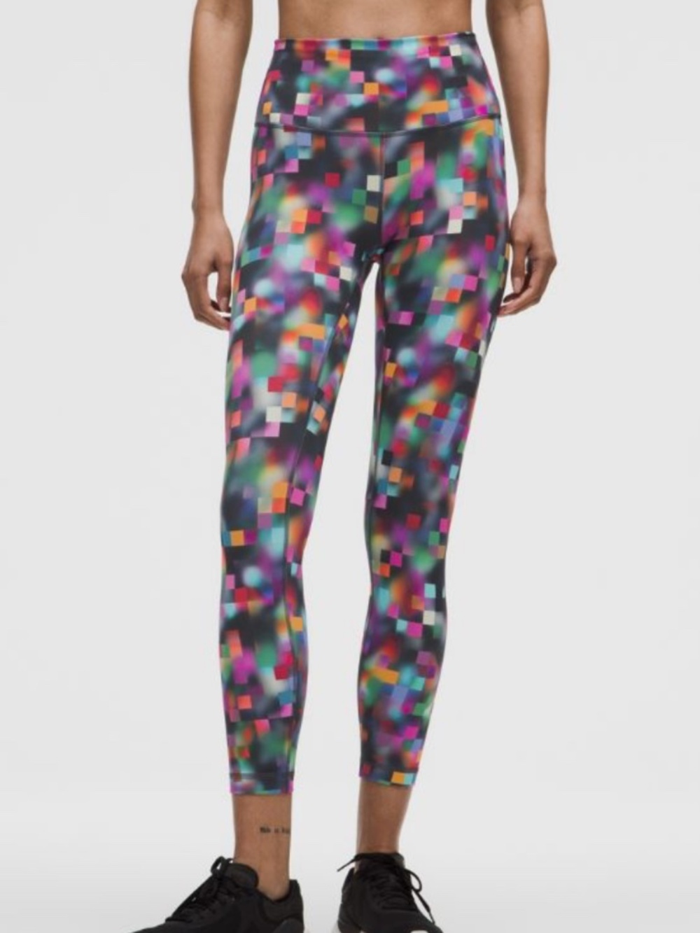 Lululemon Wunder Train Mesh Panel HR Tight 25" *Pride - Pixel Rainbow Club Sz 10